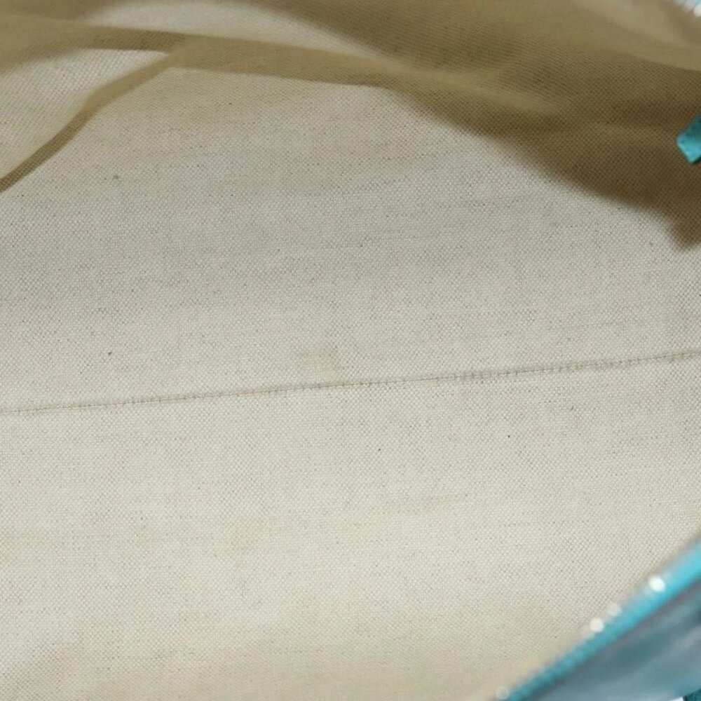 GUCCI Hand Bag Leather 2way Turquoise Blue Gold 309614 Auth 149064 - Picture 10 of 16